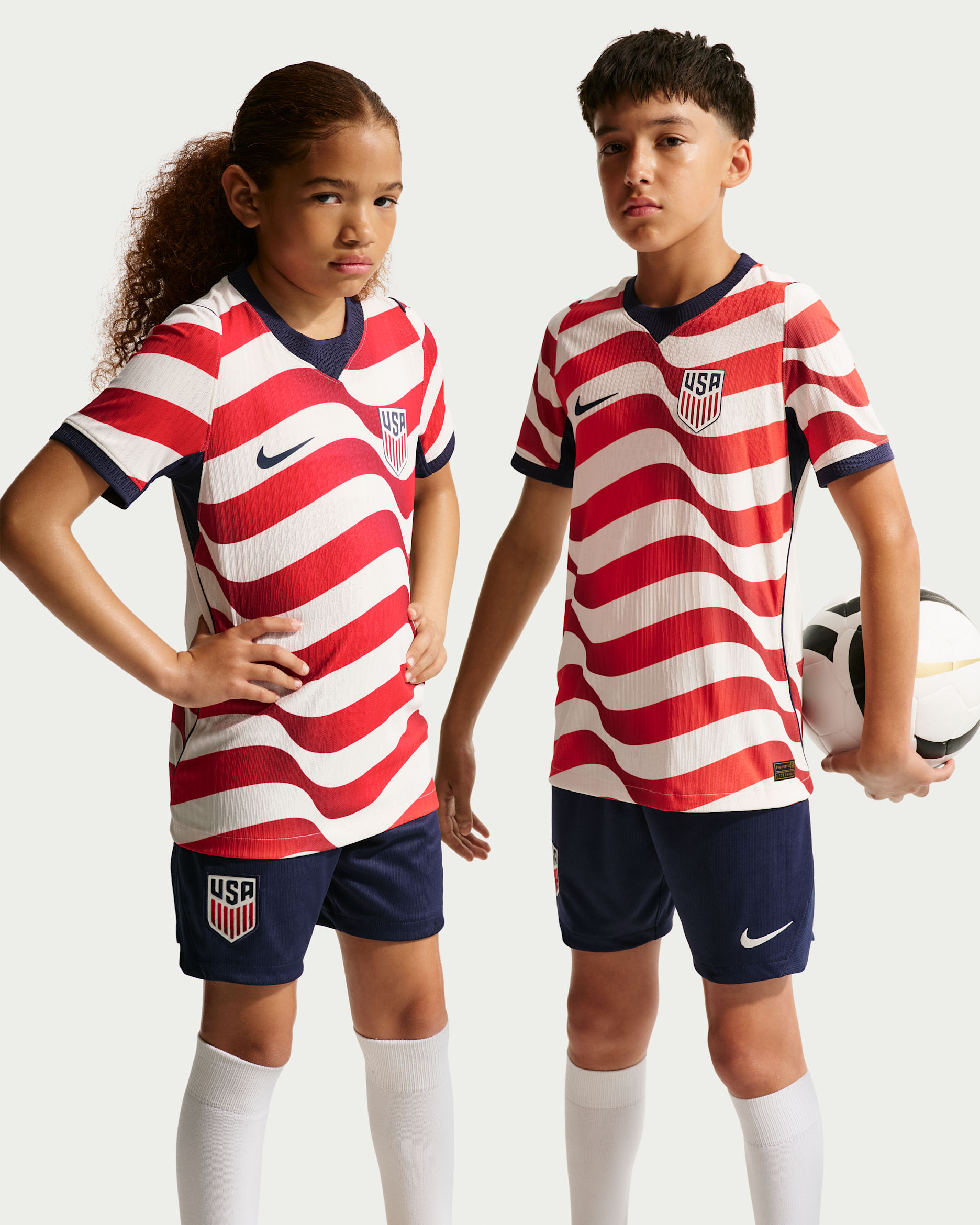 USMNT 2026 Match Home Big Kids' Nike Aero-FIT Soccer Authentic